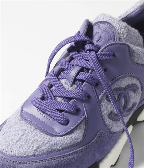 suede calfskin chanel sneakers|purple chanel sneakers.